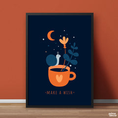 Make A Wish illustration | Minimalist Poster Wall Art - Prime Décor