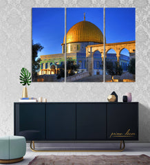 Masjid-Al-Aqsa (3 Panel) Mosque Wall Art - Prime Décor