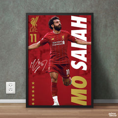 Mo Salah Signature Liverpool Football Club | Fifa Sports Poster Wall Art On Sale - Prime Décor