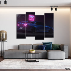 Nissan GT-R Night (4 Panel) | Car Wall Art - Prime Décor