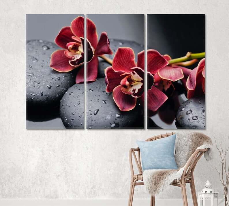 Orchard With Stones (3 Panel) Floral Wall Art - Prime Décor