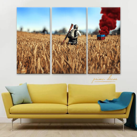 PUBG Air Drop (3 Panel) Game Wall Art - Prime Décor