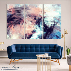 Pink Haze (3 Panel) Abstract Wall Art On Sale - Prime Décor