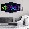 PlayStation Controller Button Flowing (5 Panel) Gaming Wall Art