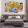Pokemon in Guy Shirt (4 Panel) Cartoon Wall Art - Prime Décor