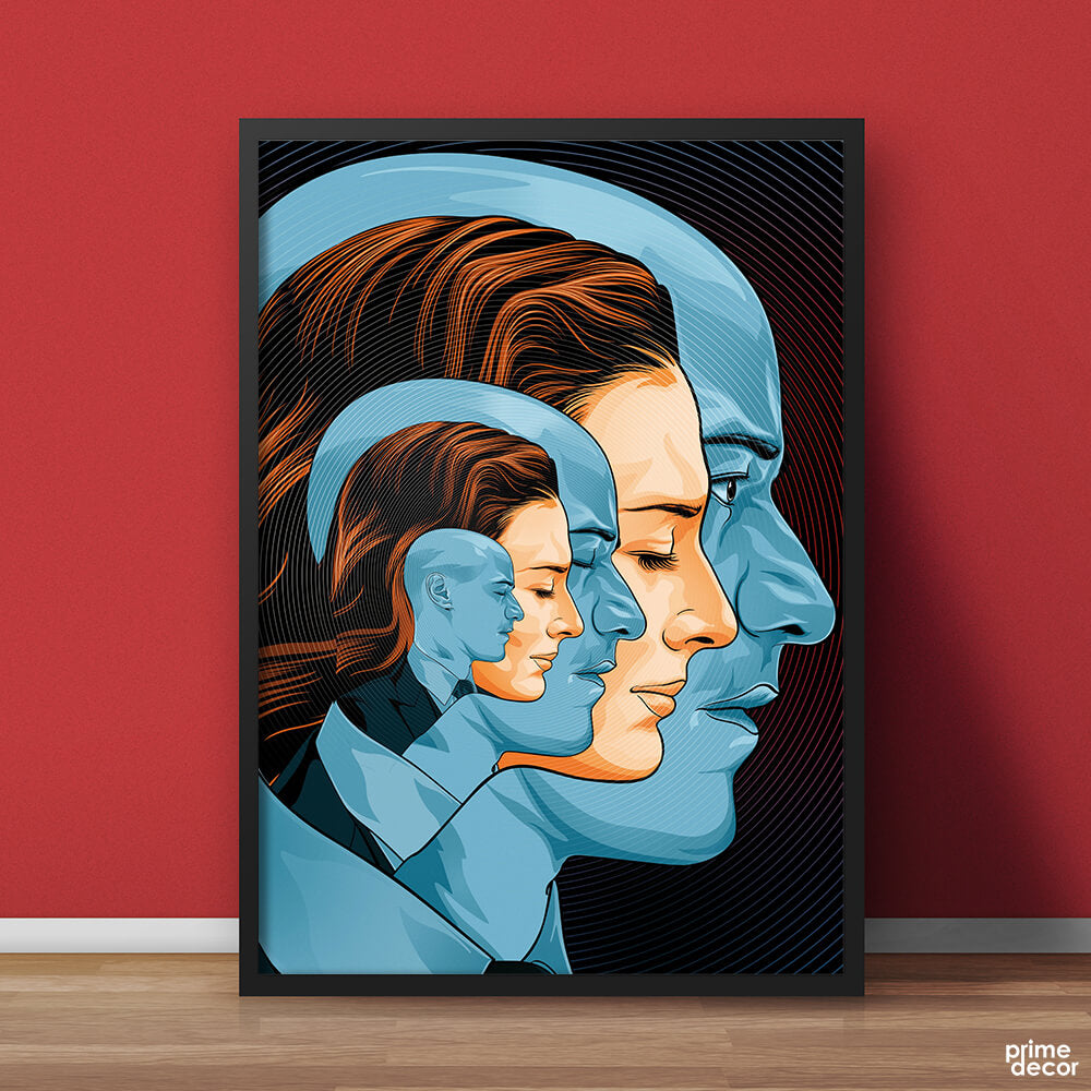Professor X Within Faces | Movie Poster Wall Art - Prime Décor