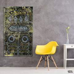 Kiswah (Ghilaf e Kaaba) Calligraphy On Canvas | Handmade Painting - Prime Décor