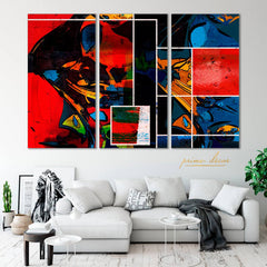 Rectangular Geometric (3 Panel) Abstract Wall Art - Prime Décor