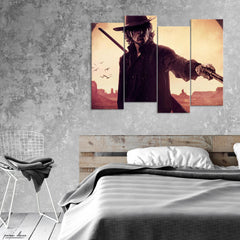 Red Dead Redemption 2 (4 Panel) Games Wall Art - Prime Décor