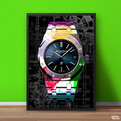 Rich Audemars Piguet Blueprint Background | Motivational Poster Wall Art On Sale - Prime Décor