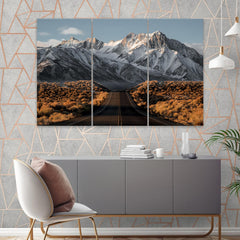 Road Through Mountains (3 Panel) Nature Wall Art On Sale - Prime Décor