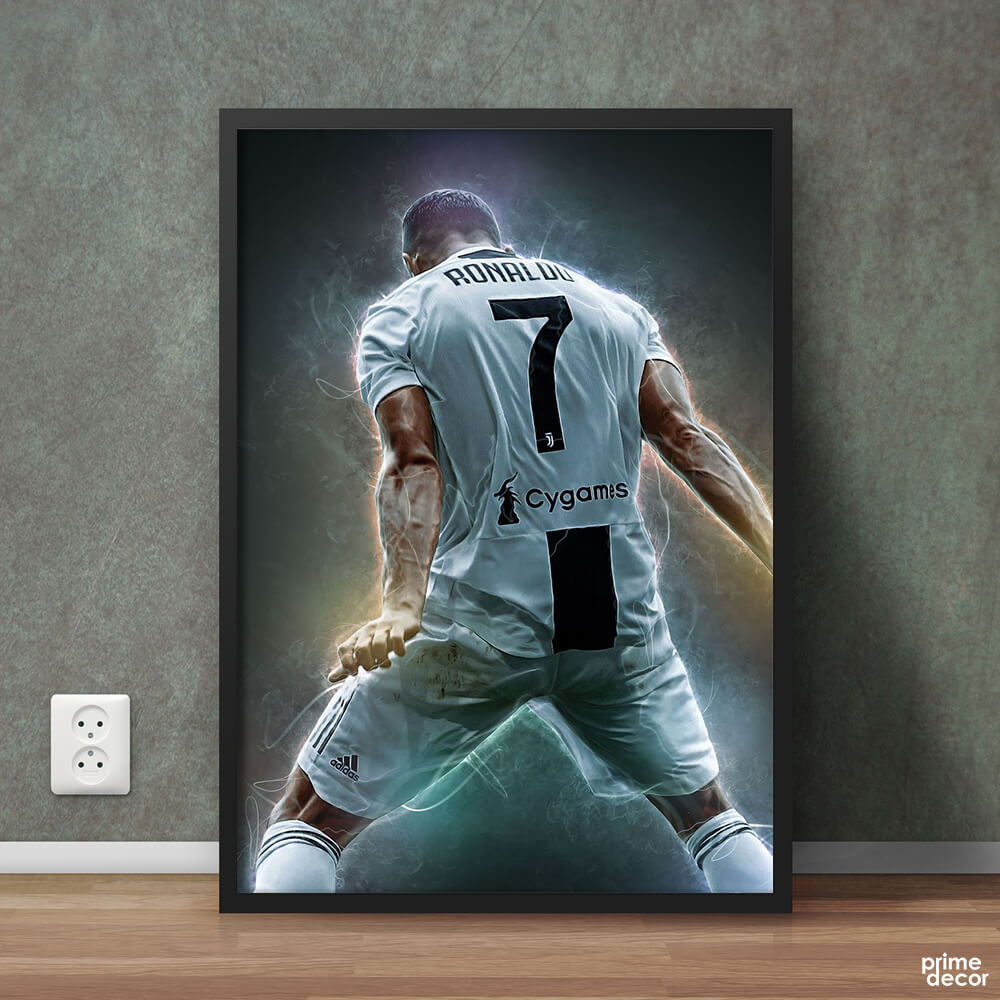 Ronaldo Celebration Thunder Fifa | Football Sports Poster Wall Art - Prime Décor
