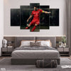 Ronaldo Hitting the Goal (5 Panel) Sports Wall Art - Prime Décor