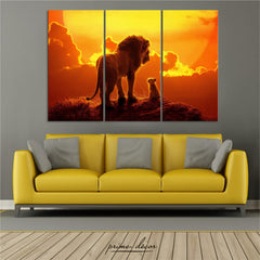 Simba-Lion King (3 Panel) Movie Wall Art - Prime Décor