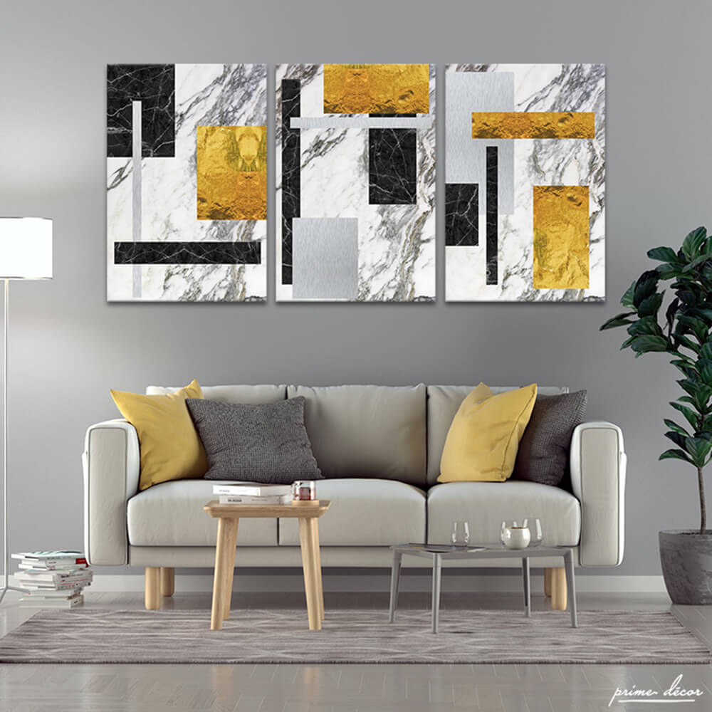 Simple Abstract Geometric Pattern (3 Panel) Nordic Wall Art On Sale - Prime Décor