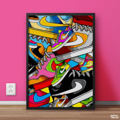 Sneakerhead Branded Shoes Artwork | Fashion Poster Wall Art - Prime Décor