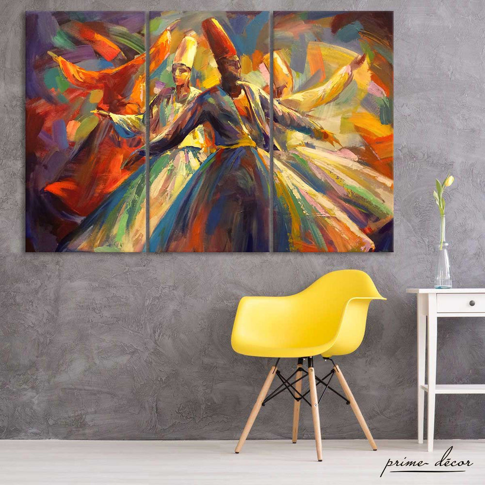 Spiritual Dancers #1 (3 Panel) Wall Art - Prime Décor