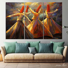 Spiritual Dancers #4 (3 Panel) Wall Art On Sale - Prime Décor