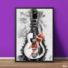 Supro Electric Rock Guitar Thunder Artwork | Music Poster Wall Art - Prime Décor
