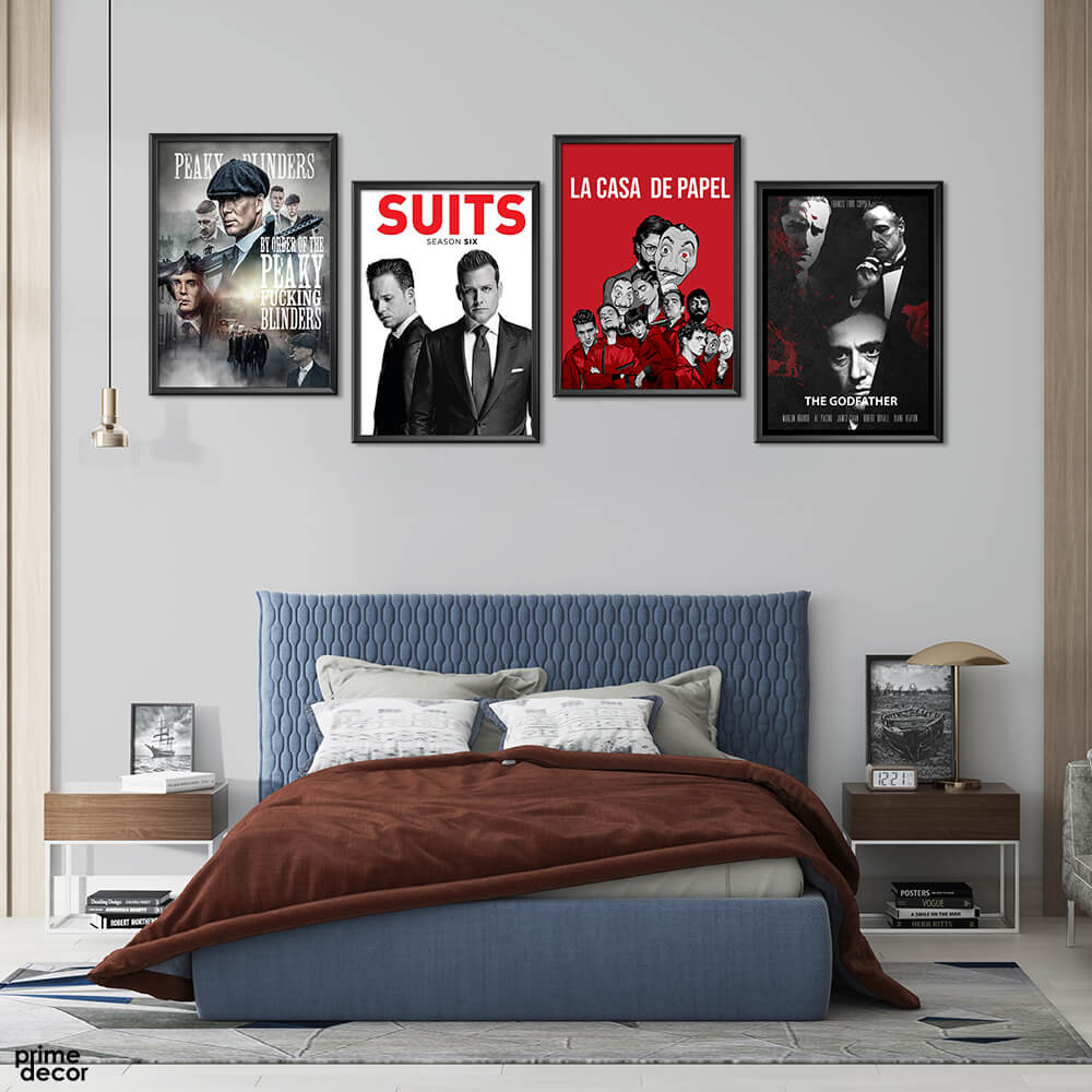 TV-Series Poster Collection (4 Panel) Movie Wall Art - Prime Décor