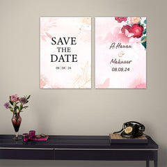 Save the Date Wedding Memory (2 Panel) - Prime Décor