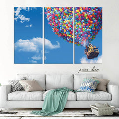 Up Animation (3 Panel) Wall Art - Prime Décor