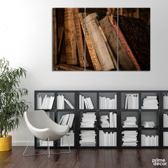Vintage Library (3 Panel) Office Wall Art - Prime Décor