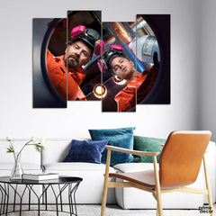 Walter & Jesse Cooking (4 Panel) TV Series Wall Art - Prime Décor