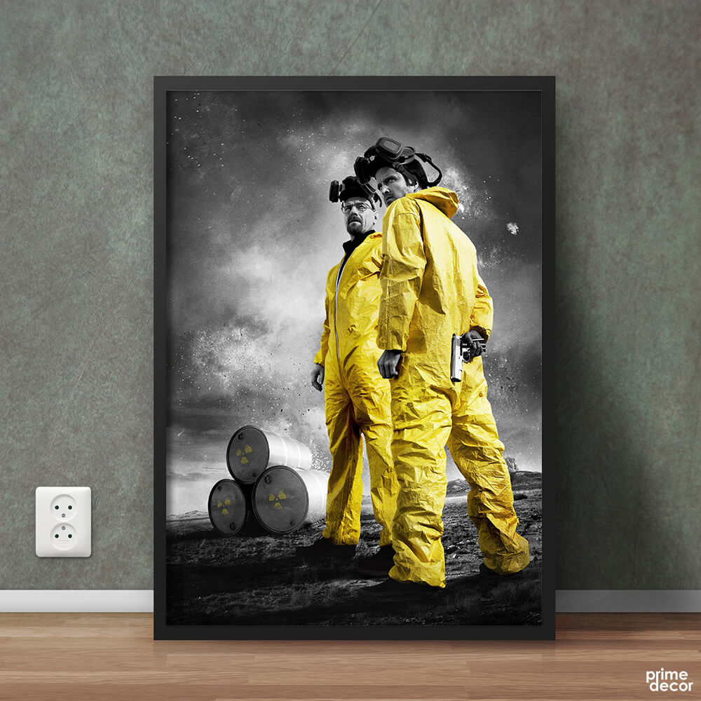 Walter & Jesse Yellow Dress | TV Series Wall Art - Prime Décor