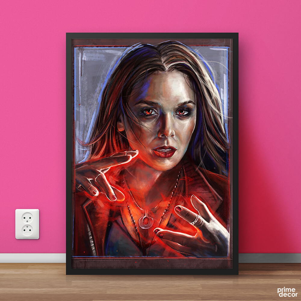 Wanda Maximoff Fan Art Marvel Avengers | Comics Poster Wall Art - Prime Décor