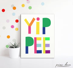 YiPPEE Colorful Typography Nursery Wall Art - Prime Décor