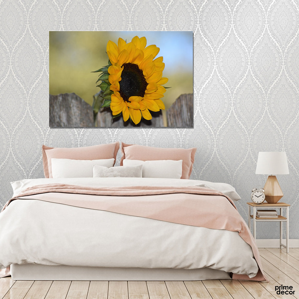 Sunflower at Farm (Single Panel) Floral Wall Art - Prime Décor