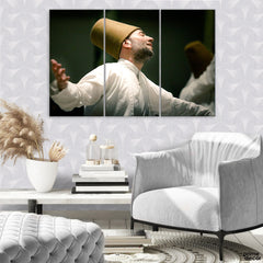 Darvesh Sindhi Sufism (3 Panel) | Sufi Wall Art - Prime Décor