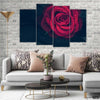 Red Rose Water Drops (4 Panel) | Floral Wall Art - Prime Décor