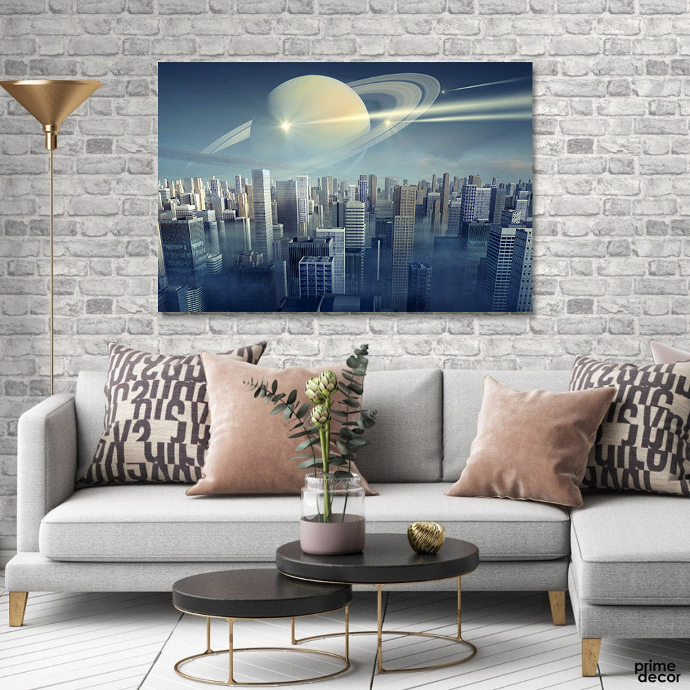 Fantasy Science Fiction (Single Panel) Tech Wall Art Prime Décor