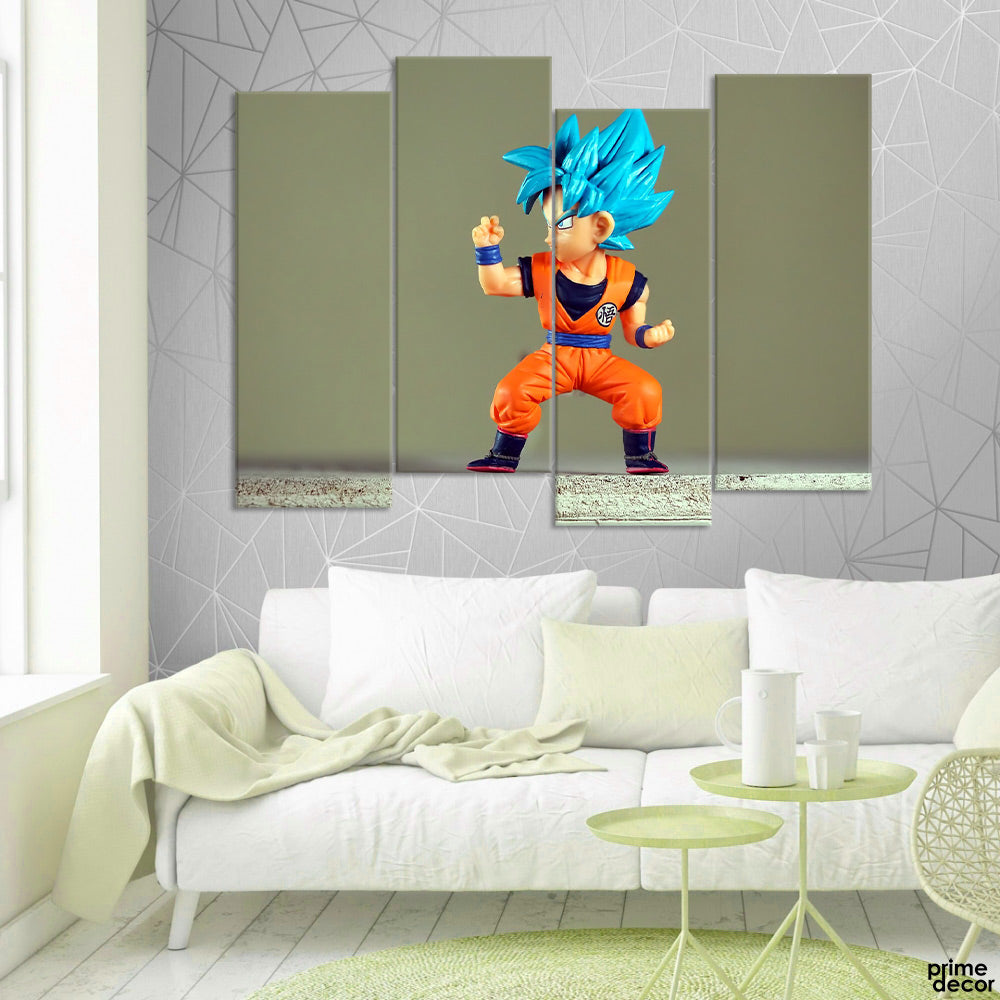 Goku Super Dragon Ball (4 Panels) | Anime Wall Art - Prime Décor