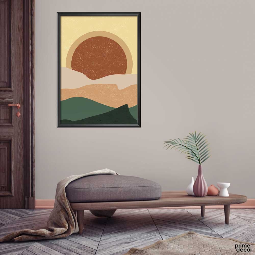 Sunrise Dessert Digital Painting (Single Panel) | Nature Wall Art - Prime Décor