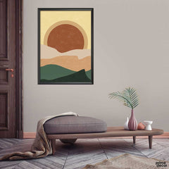 Sunrise Dessert Digital Painting (Single Panel) | Nature Wall Art - Prime Décor