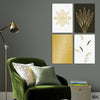 Gold Botanical Cover Collection (4 Panels) Abstract Wall Art