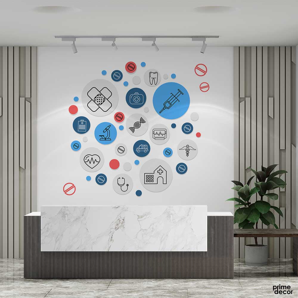Healthcare Line | Medical Wallpaper Mural - Prime Décor