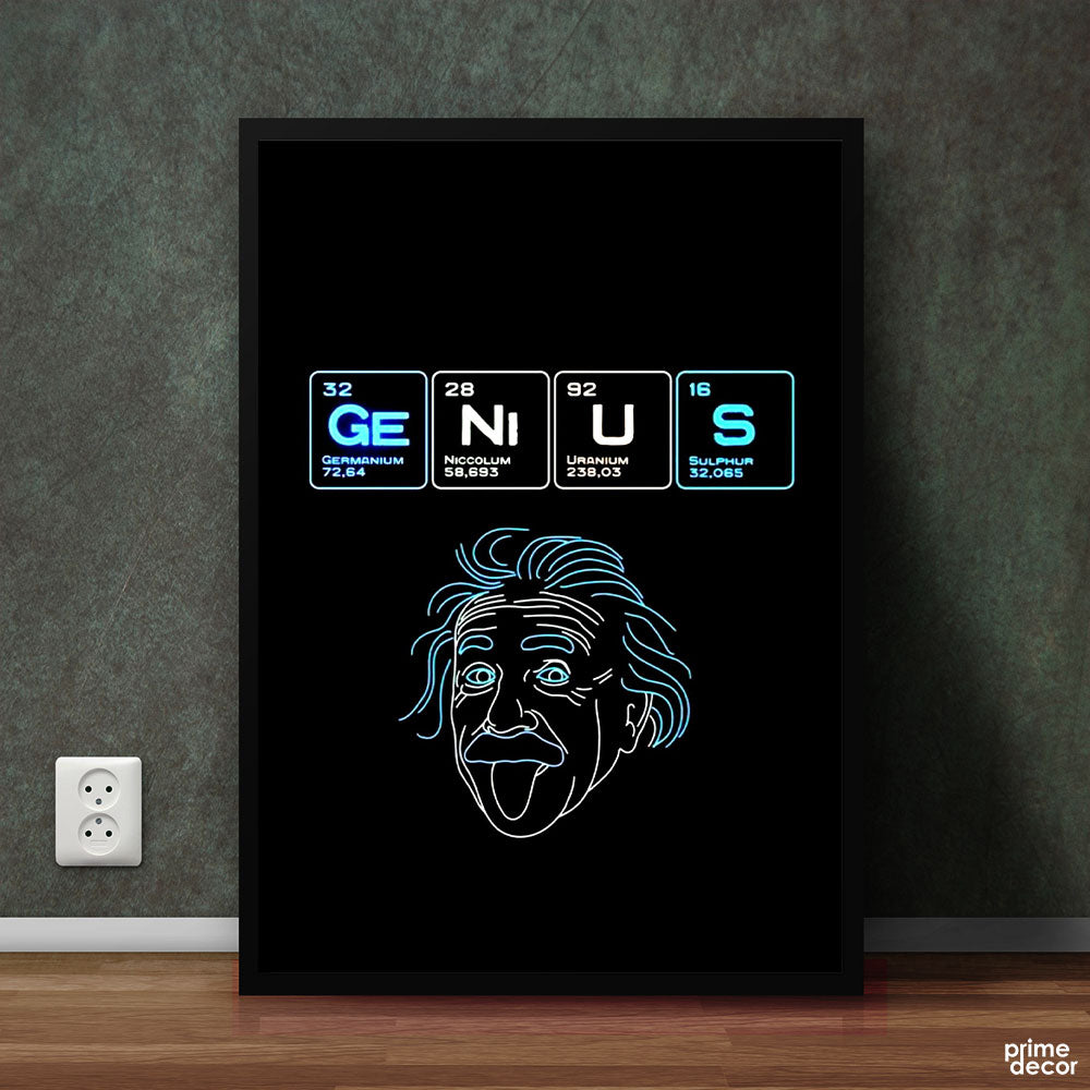 Genius | Motivational Poster Wall Art - Prime Décor