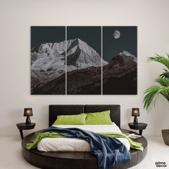 Snow Covered Mountain (3 Panel) Nature Wall Art - Prime Décor