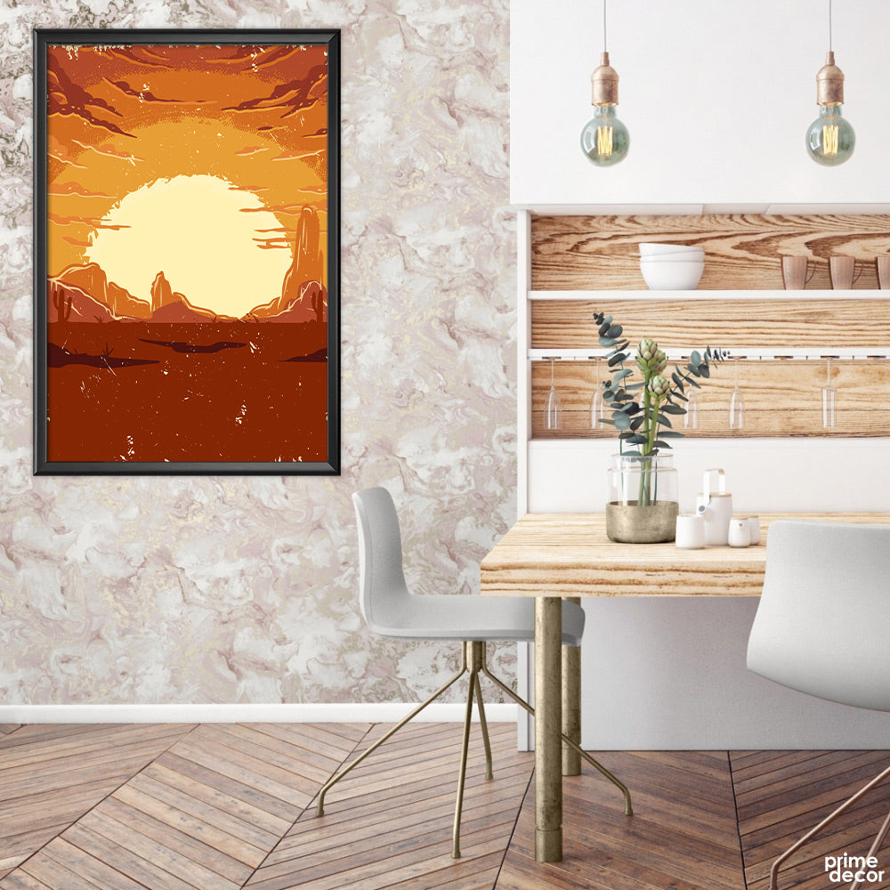 Retro Poster Vector (Single Panel) Nature Wall Art - Prime Décor
