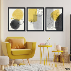 Watercolor Shapes Collection (3 Panel) Nordic Wall Art - Prime Décor