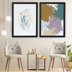 Boho Brush Art (2 Panel) Abstract Wall Art - Prime Décor