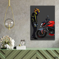 The Pulsar racer | Biker Poster Wall Art - Prime Décor