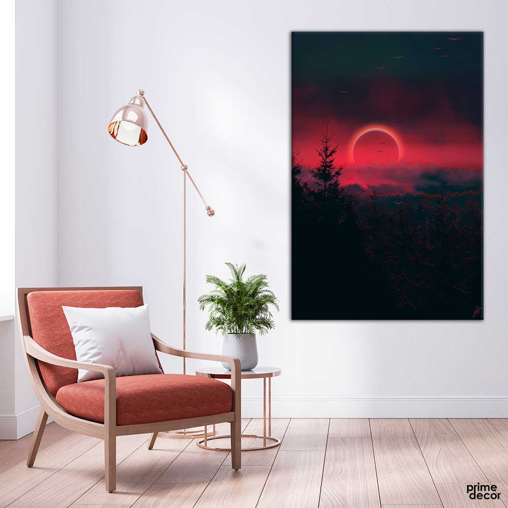 Magic Sunsets Aura Birds (Single Panel) Nature Wall Art - Prime Décor