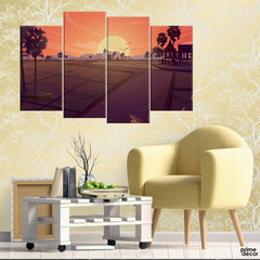 Nature Scene of Rural Land Grassland (4 Panel) | Nature Wall Art - Prime Décor