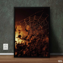 Spider Web Poster (Single Panel) Spider Wall Art - Prime Décor