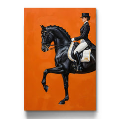 Dressage Elegance on Bold Orange